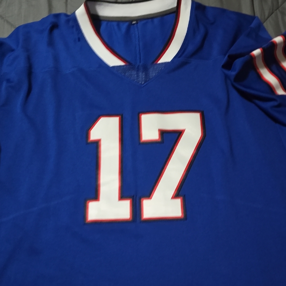 Blue Football Jersey with Number 17